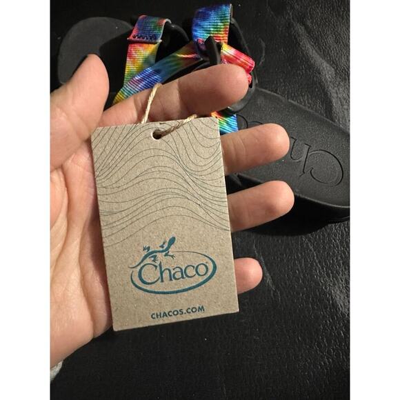 NEW Chacos Chillos Big Kids Dark Tie Dye Slide Sandals, Sz 3, Unisex (C108) - Picture 6 of 6